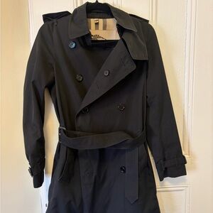 Burberry Black Double-Breasted Trench Coat